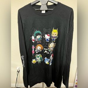 Graphic Long Sleeved T-Shirt “My Hero Academia: Hello Kitty Friends”